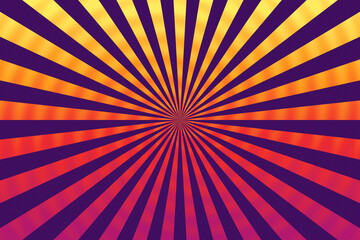 Obraz premium Colorful sunburst background with radial stripes