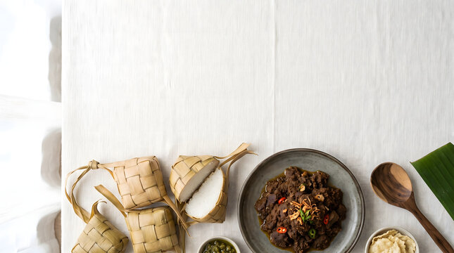 ketupat and rendang