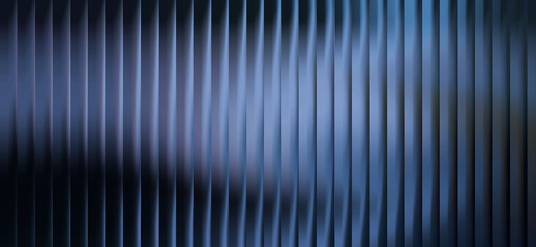 Vertical blue metallic ribbed texture with soft gradient lighting