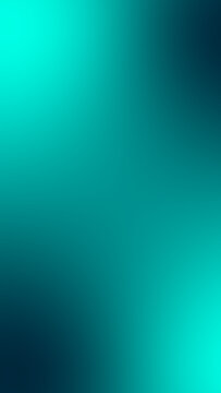 Vertical Abstract Cyan Teal Gradient Background with Soft Glowing Light. Aqua Blue Mobile Wallpaper, Seamless Loop 4K Motion Graphic