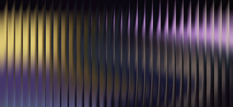 Vertical gradient stripes with gold and purple light reflections