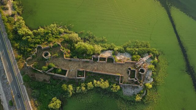 Lesendro Fortress, Vranjina Island and Moraca Delta, Skadar Lake, Montenegro