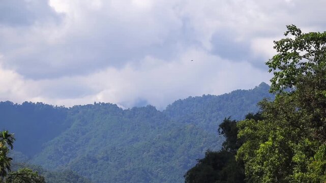 Lush Mountain Landscape Under a Cloudy Sky