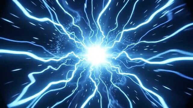 Rapid forward acceleration through electric blue energy vortex tunnel