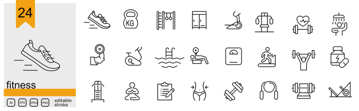 Set up icon for gym and fitness