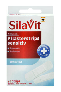 Silavit Wundpflaster 20 Pflasterstrips sensitiv Hintergrund transparent PNG cut out