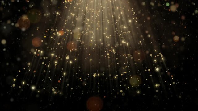 An abstract background with glowing stars scattered across a smooth, vibrant space, featuring sparkling particles, soft light effects, and dreamy cosmic patterns. The elegant composition creates a mag