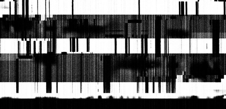 Black and White Abstract Glitch Texture Background