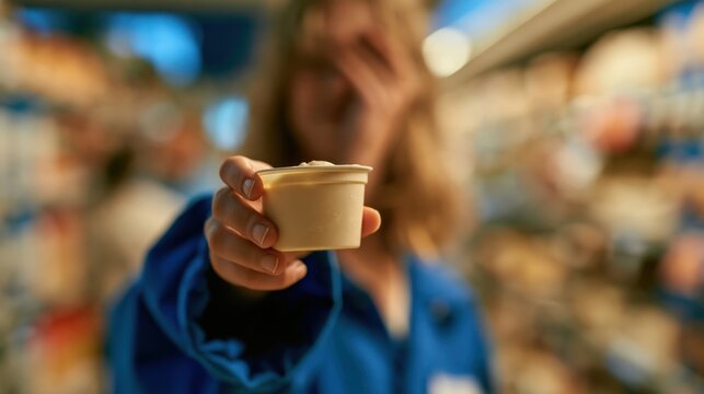 Ice Cream Delight: A Hidden Face in Supermarket
