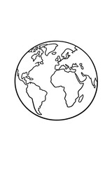 Obraz premium Earth globe with continents labeled