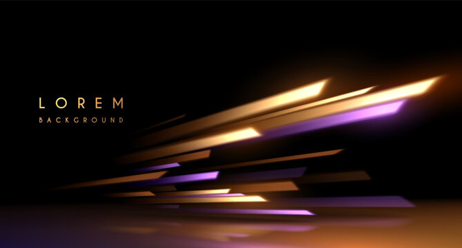 Light motion effect on black background