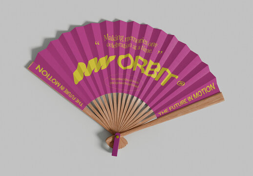 Hand Fan Mockup