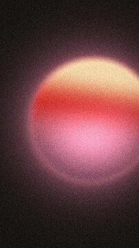 Soft luminous gradient orb with nostalgic retro noise vertical loop