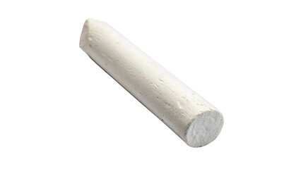 Single white chalk stick writing tool object isolated on transparent background © Samuel