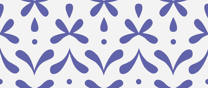 Seamless background. Minimalistic abstract vintage pattern. Modern monochrome ornament on light background. Perfect for textile design, screensavers, covers, cards, invitations and posters.