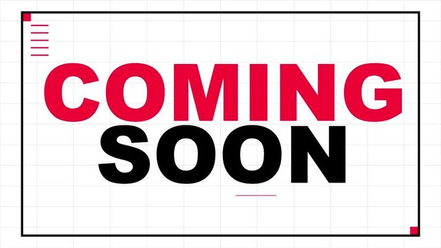 Bold Typography Strobe Animation with Flashing Text and Dynamic Coming Soon Motion
