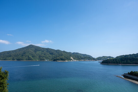 日本の広島県呉市の豊島の美しい風景