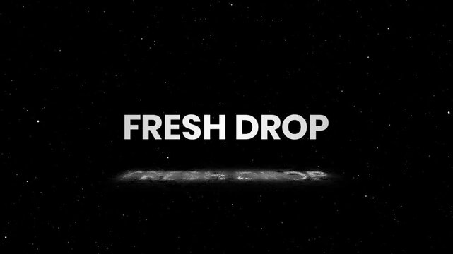 Fresh Drop Glow Outline Text Reveal Animation for Content Releases