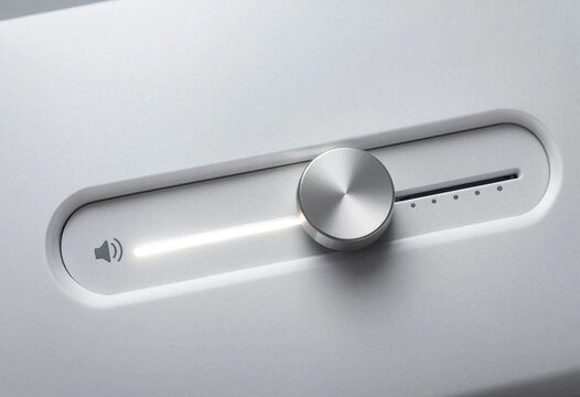 Dark matte gray slider with circular knob and rounded edges, designed as a minimalist interface element for adjusting volume, brightness, intensity, settings, and preferences.