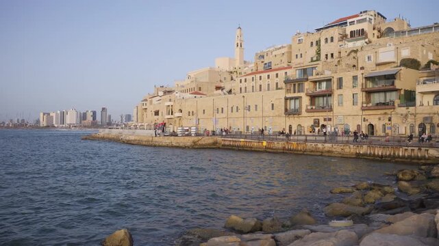 Tel Aviv Jaffa port during sunset