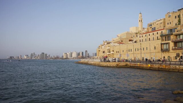 Tel Aviv Jaffa port during sunset