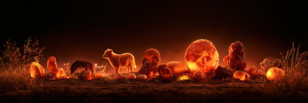 Concept art illustrates the role of farm animals and soil bacteria in training the immune system toward tolerance against diverse microbial exposures.