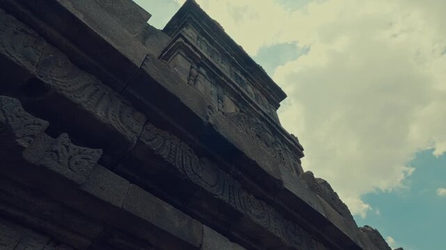 Detailed Stone Carvings and Relief on Prambanan Walls