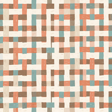 Abstract woven geometric pattern in soft pastel colors