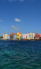 Obraz premium Colorful Historic Buildings in Willemstad, Curacao, Caribbean Sea