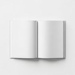 Fototapeta premium Open white notebook with empty pages