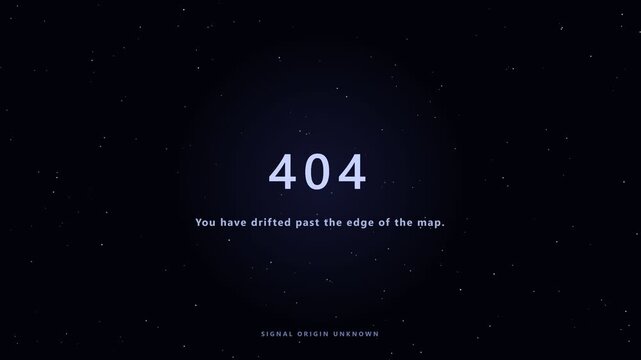 404 Error Page with Galactic Starfield Background for Websites