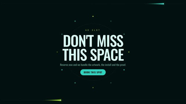 Advertisement Slot Motion Graphic for Booking Digital Ad Space