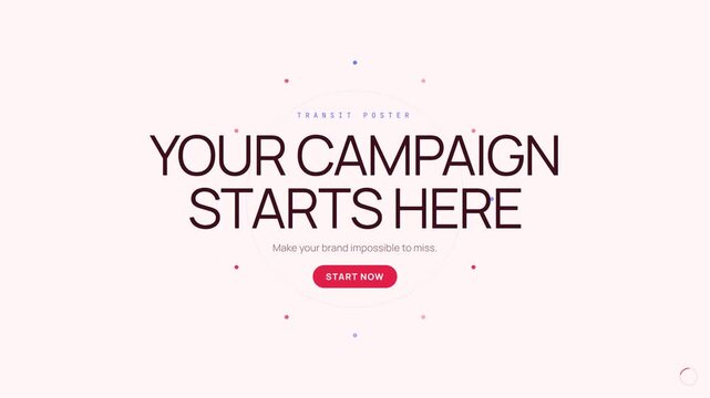 Campaign Advertising Motion Graphic for Transit Poster Promotion