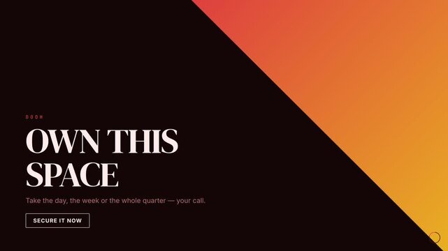Advertising Background with Orange Gradient and Bold Typography