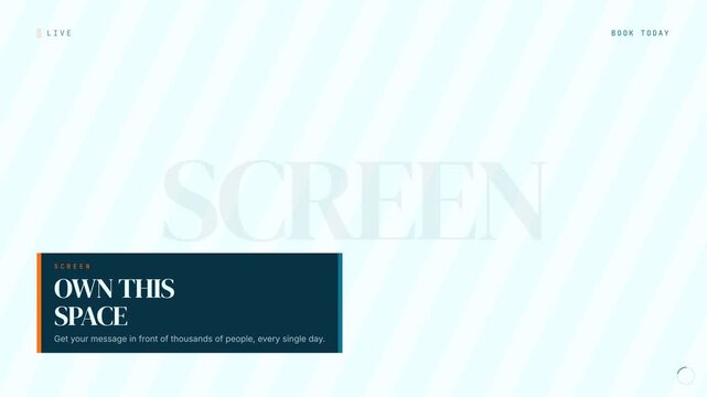 Advertising Template with Lower Third Banner for Screen Space
