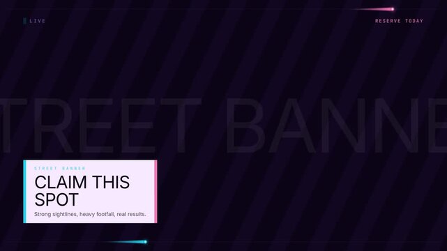 Lower Third Graphic for Street Banner Advertising Space