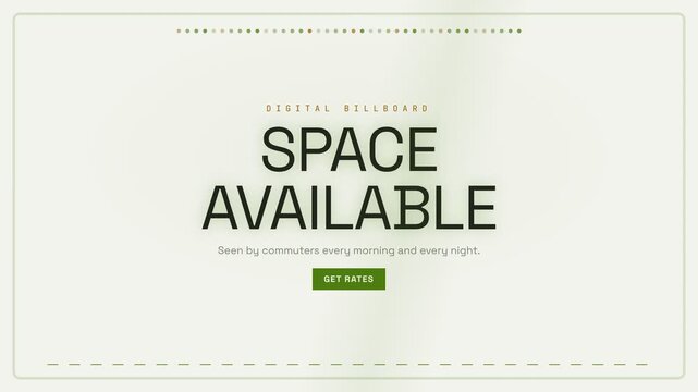 Billboard Advertisement Motion Graphic for Available Ad Space