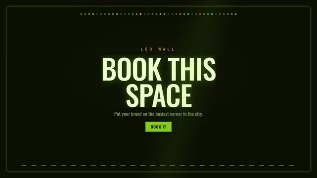 Advertising Ledwall Space Booking Motion Graphic