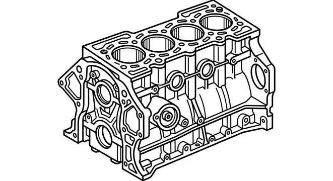 Illustration of engine block 