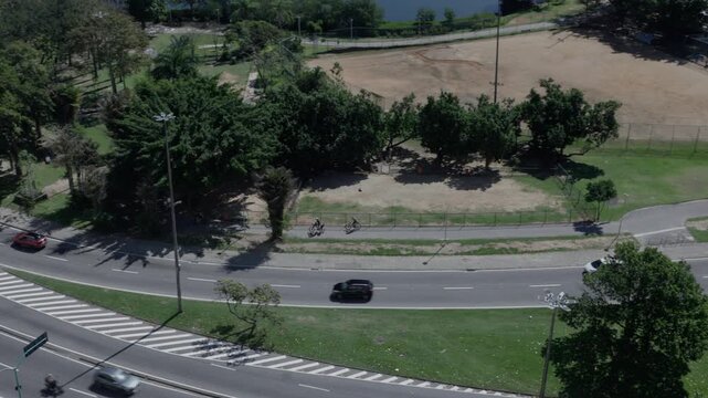 Aereal view from Rio de Janeiro Street, Lagoa Rodrigo de Freitas.