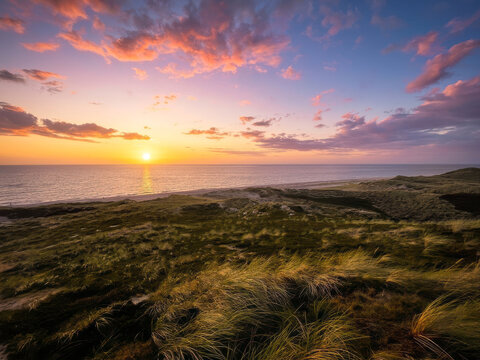Sonnenuntergang an der K&uuml;ste von Sylt