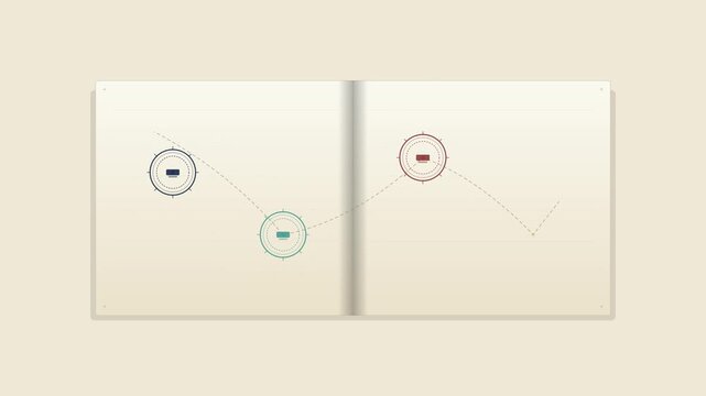 Animated Passport Spread, Route Stamps, Golden Approval Checkmark