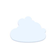 Obraz premium Cartoon cloud illustration isolated on a transparent background.,cloud computing concept