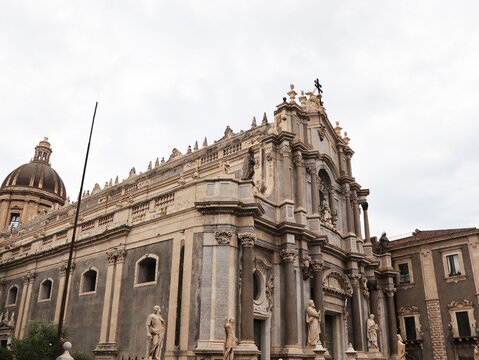 Cathedral of Santa Agata in the square Duomo in Catania, Sicily, Italy