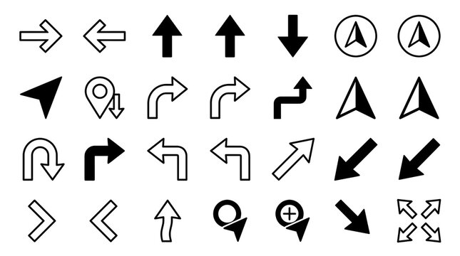 Navigation Arrow Icon Set