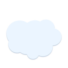 Fototapeta premium cloud illustration isolated on a transparent background cartoon style,blobs,speech bubble with cloud