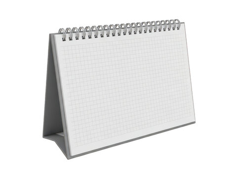 Blank desk calendar for branding and schedule planning isolated on transparent background