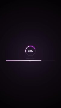 Abstract Digital Loading Progress Bar Animation