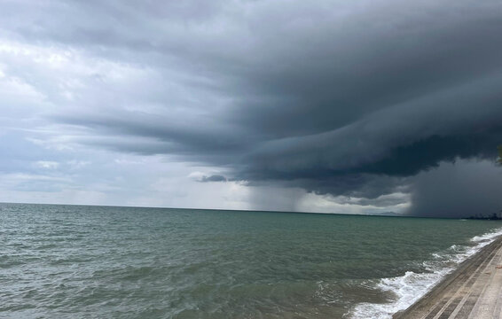 storm over the sea
