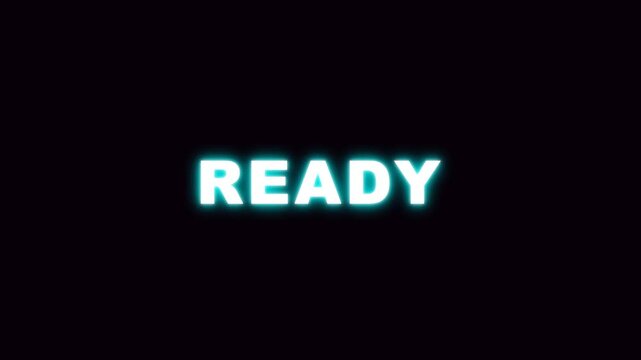 Neon Countdown With Glowing Text Animation Sequence